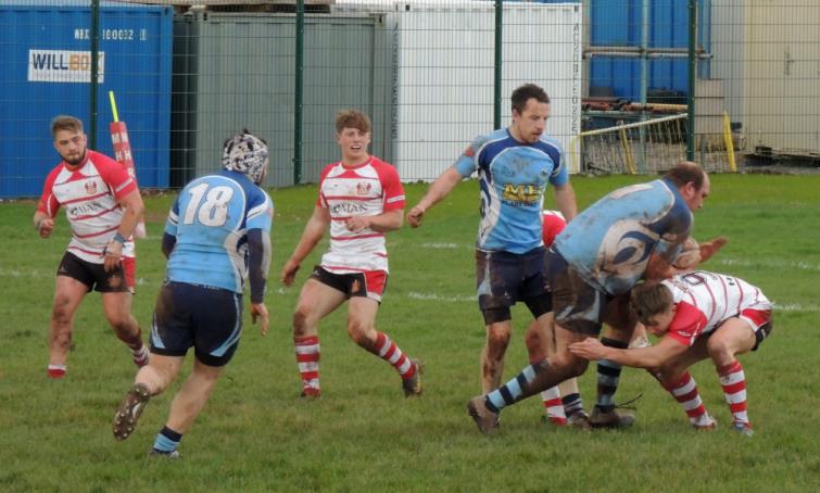 A brave tackle from Dan McClelland